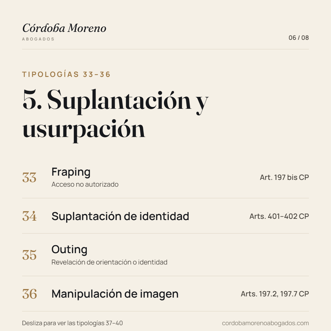 Suplantación y usurpación de identidad